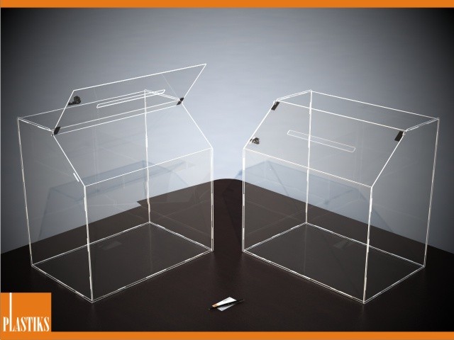 Aktionsbox mit Klappdeckel (acryl box)