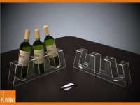Acrylflaschenhalter -3 Flaschen-Trapezfürmig